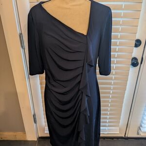 Elegant Black Dress with Ruffle Detail